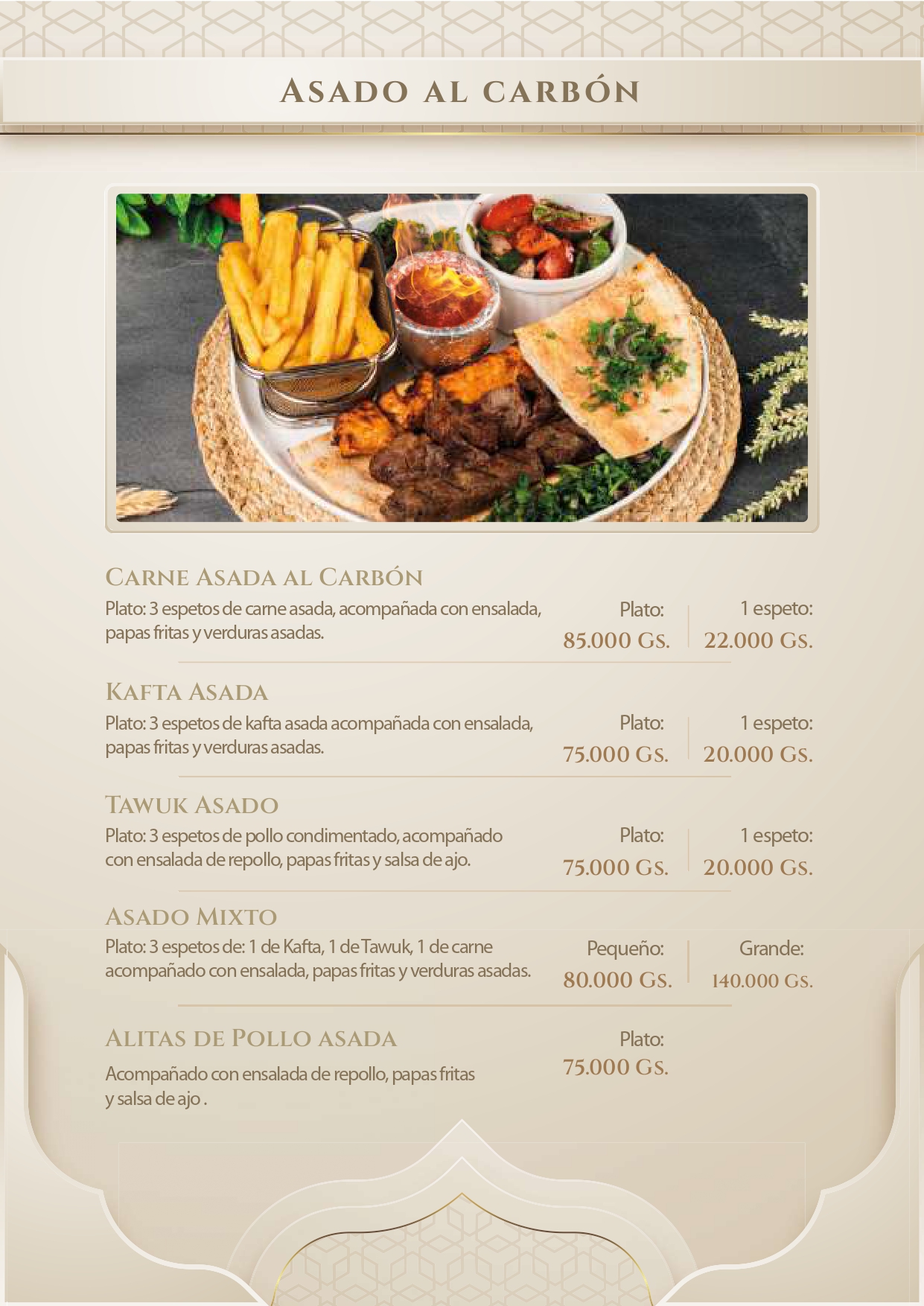Portada del Menú Halal's